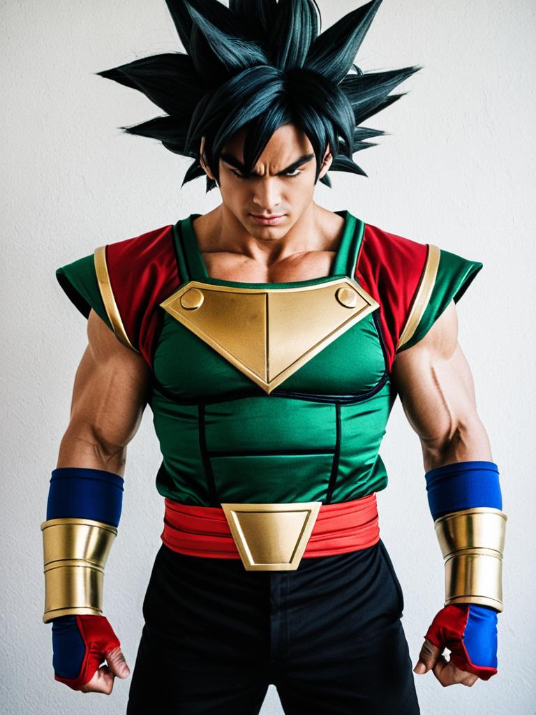 Realistic Bardock Cosplay Costume Dragon Ball Man Photo