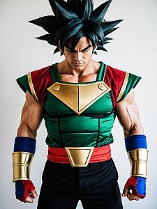 Realistic Bardock Cosplay Costume Dragon Ball Man Photo
