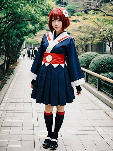 Murakami Tomoe Cosplay in Traditional Japanese-Inspired Outfit