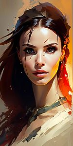 Striking Woman Portrait with Scars