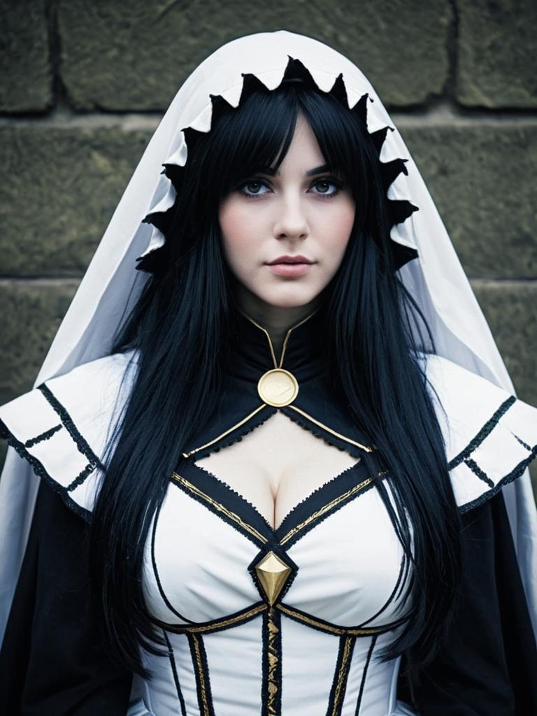 Realistic Albedo Cosplay Woman Character Photo
