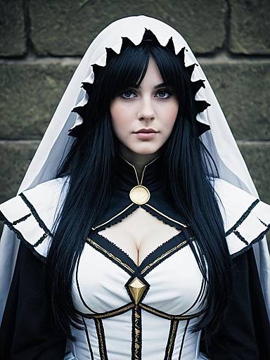 Realistic Albedo Cosplay Woman Character Photo