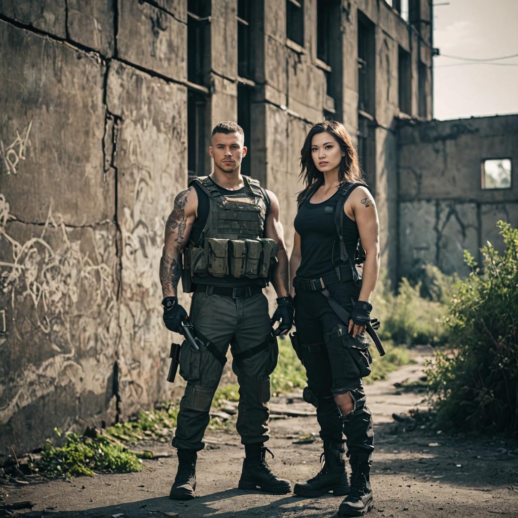 Tactical Couple in Urban Setting