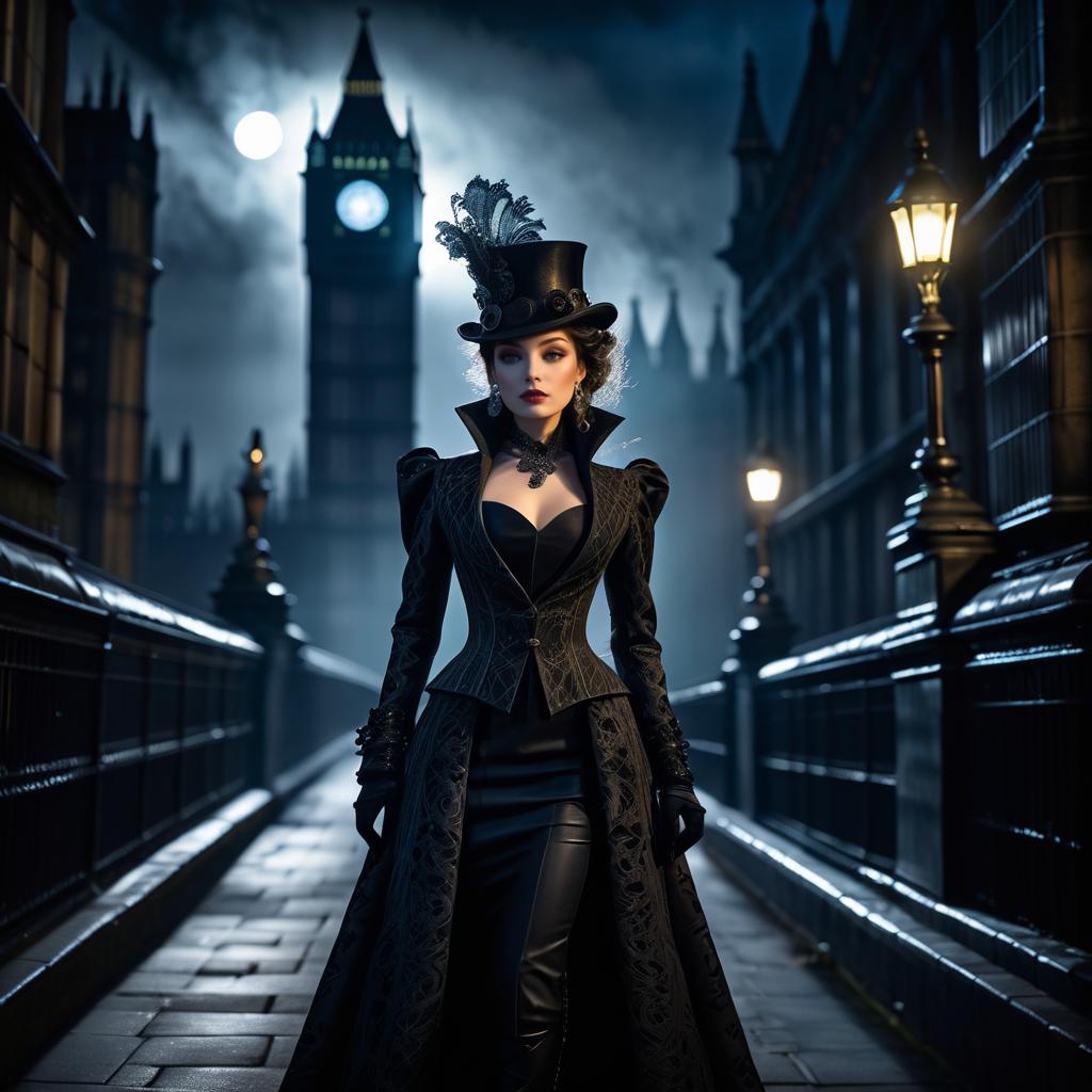 Gothic Victorian Woman with Big Ben