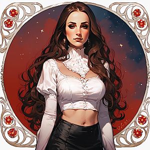 Confident Young Woman in Stylish Outfit