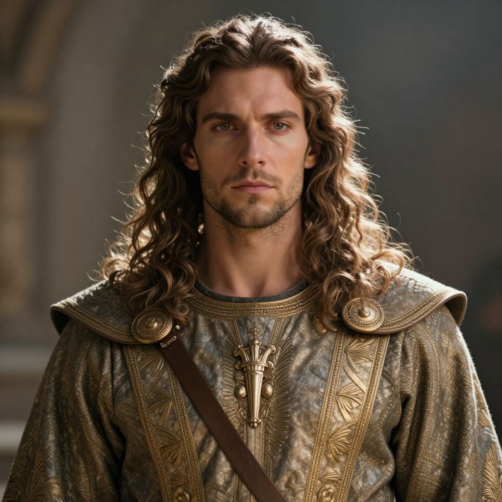 Medieval Nobleman in Ornate Armor Portrait