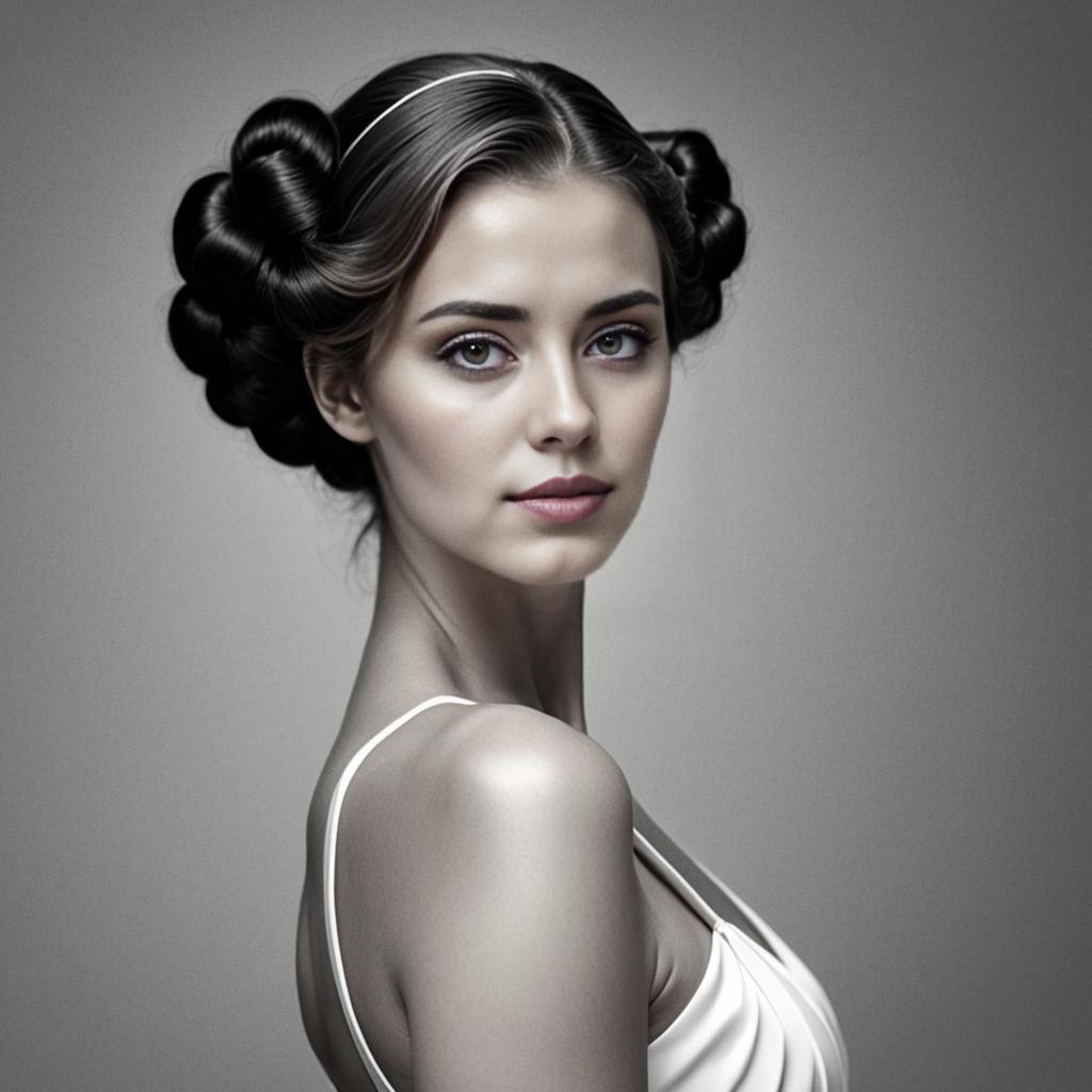 Elegant Woman with Classic Cinematic Hairstyle