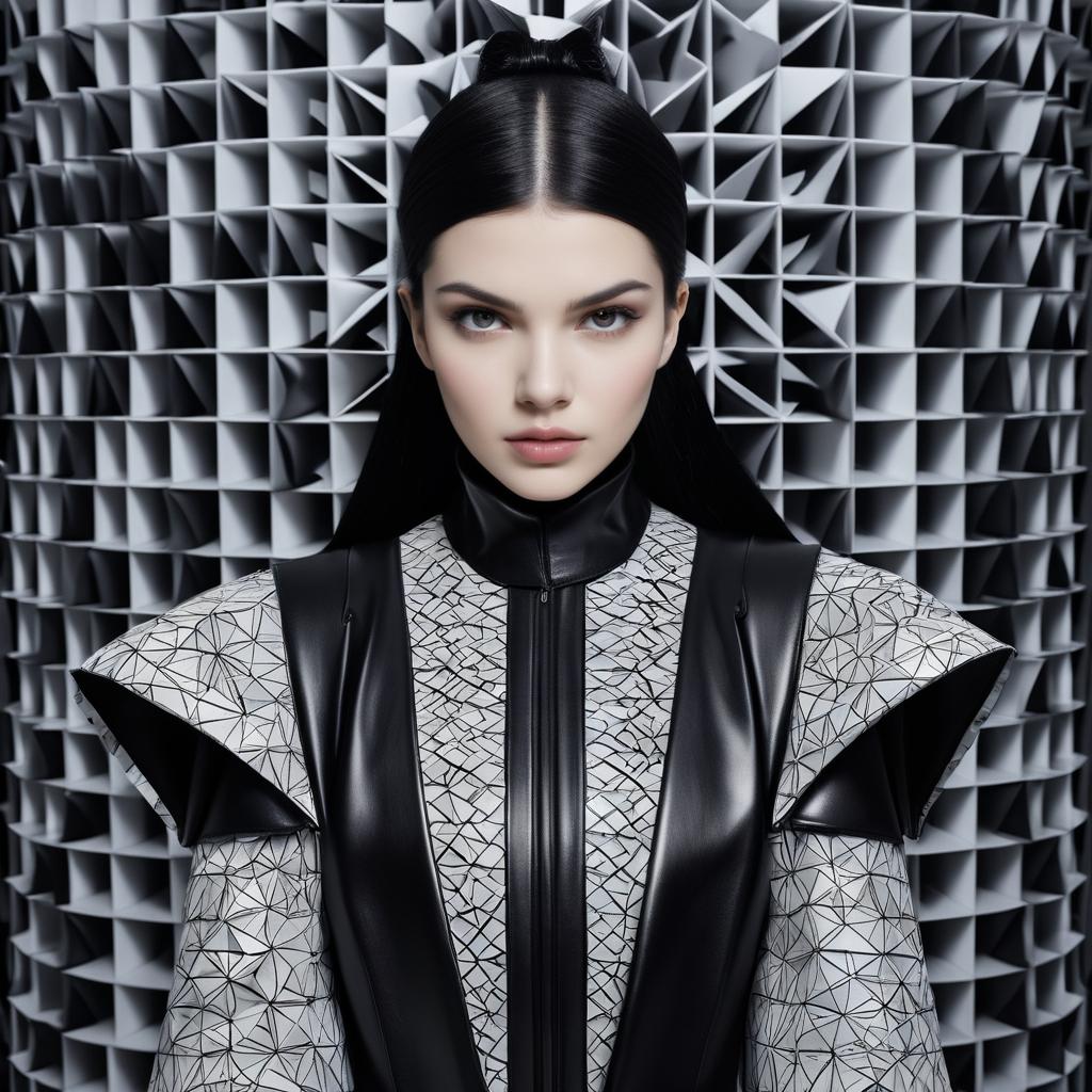 Futuristic Fashion Portrait of Woman