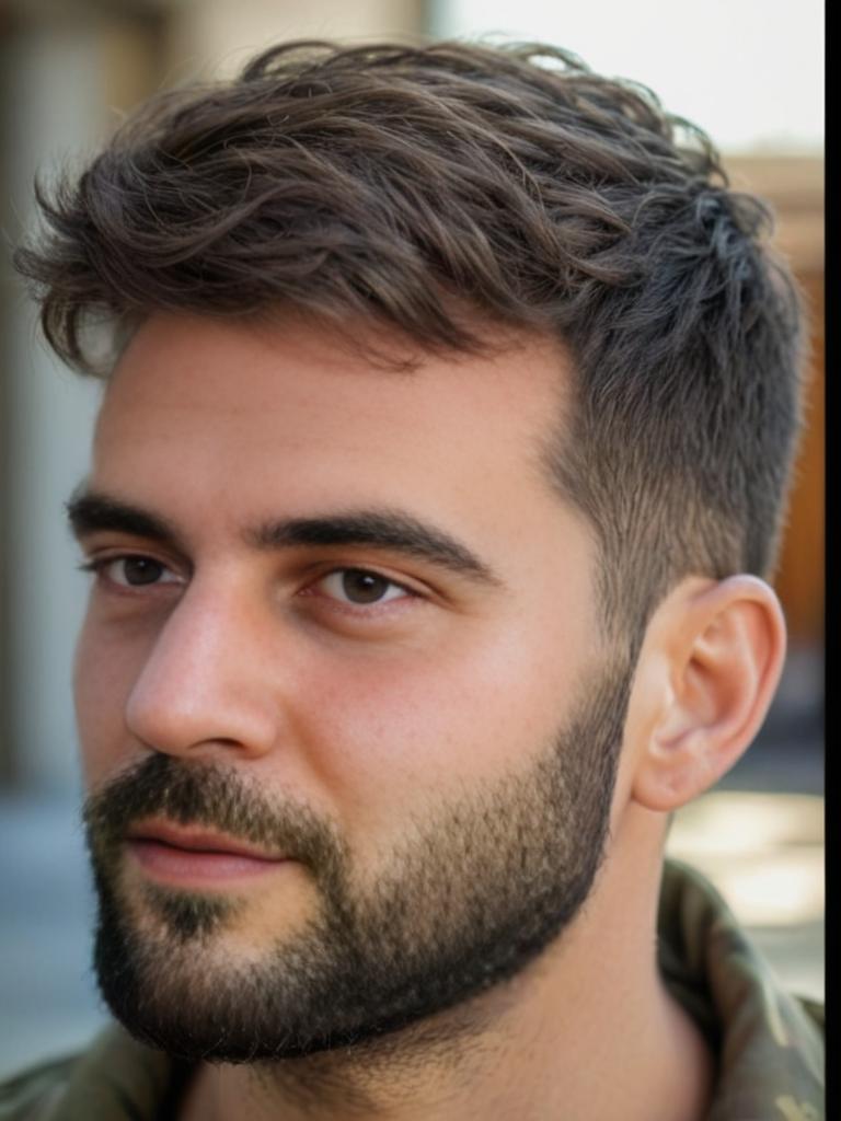 Modern Fade Hairstyle with Neatly Trimmed Sides