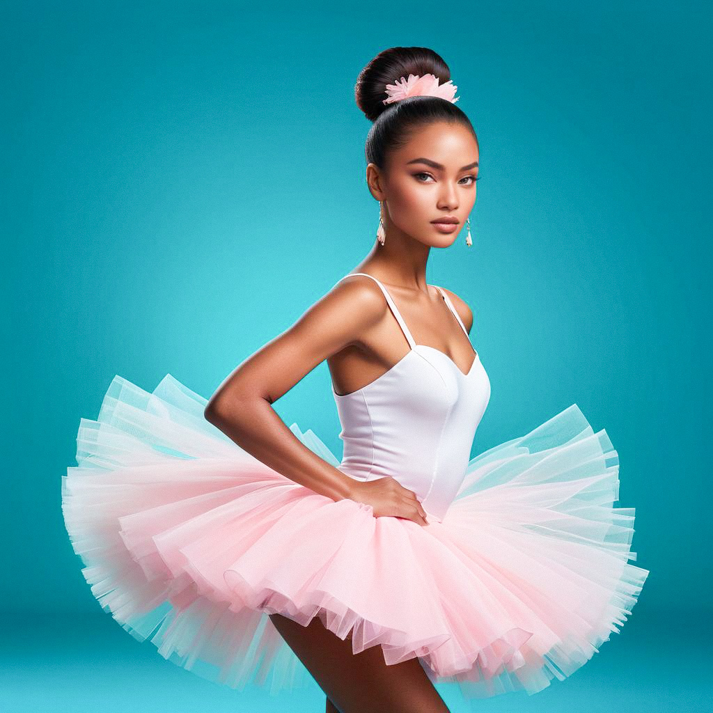 Elegant Woman in Pink Tutu