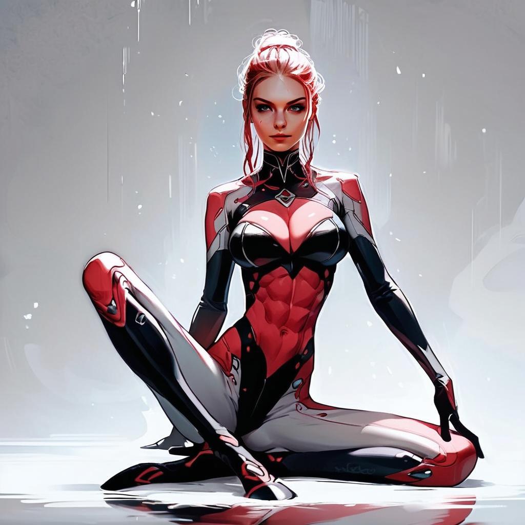Futuristic Woman in Bodysuit - Sci-Fi Art
