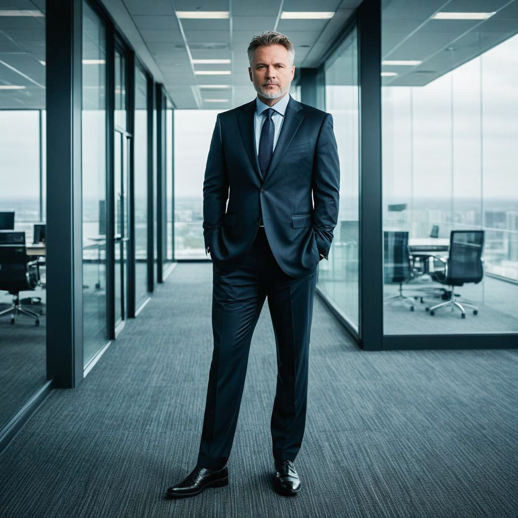 Confident Man in Modern Office