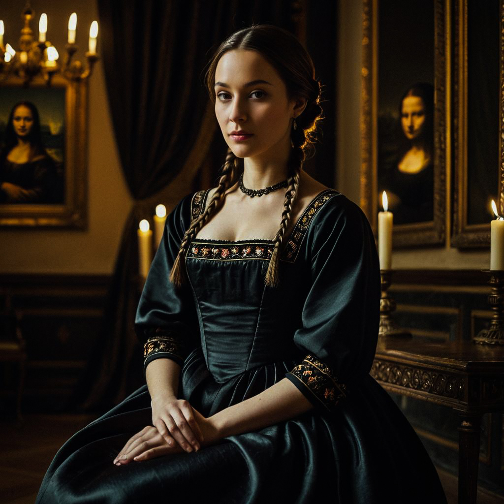Elegant Woman in Renaissance Gown Elegant Woman in Renaissance Gown