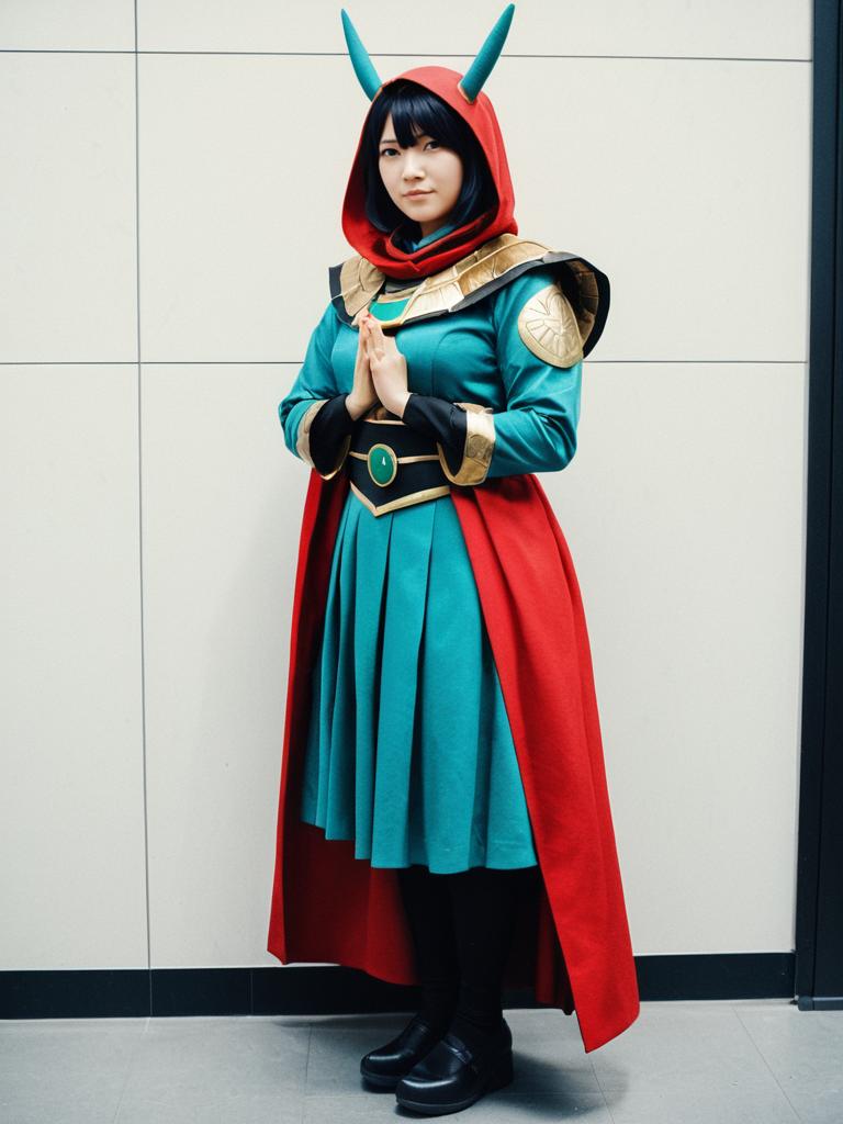 Woman in Detailed Mina Costume Full Body Cosplay Photo Photorealistic
