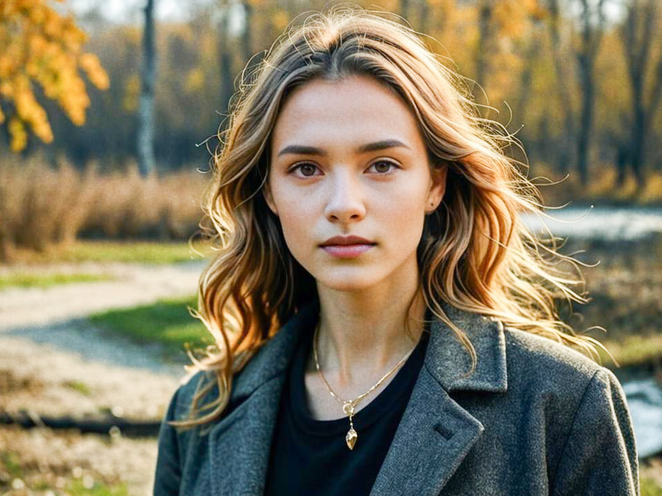 Serene Woman in Autumn