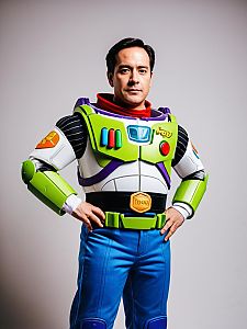 Professional Studio Portrait of Man in Buzz Lightyear Toy Story Costume