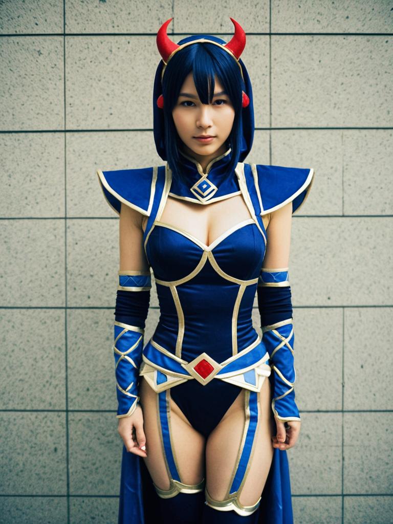 Woman in Photorealistic Mina Cosplay Costume Full Body Portrait