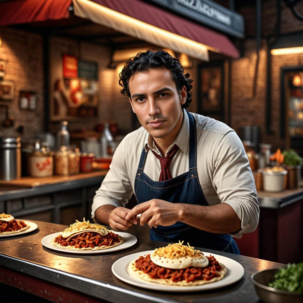 Young Chef Prepares Delicious Pasta in Vibrant Kitchen