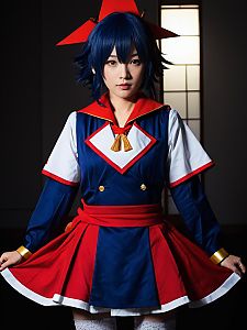 Sexy Cosplay Woman Wearing Ryukyu Ryuko Tatsuma Costume