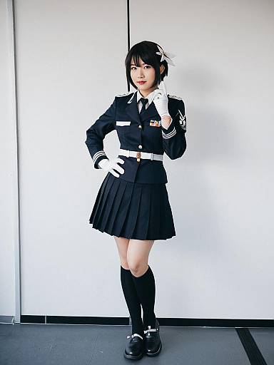 Haguro Kai Ni KanColle Military Style Cosplay Woman