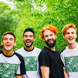 Young Men Enjoying Outdoor Moment