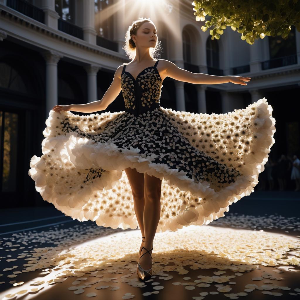 Ballet Dancer in Floral Dress