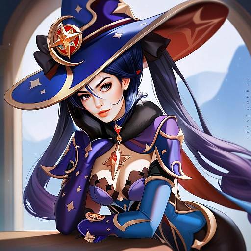 Mona Pact of Stars and Moon Genshin Impact Digital Artwork