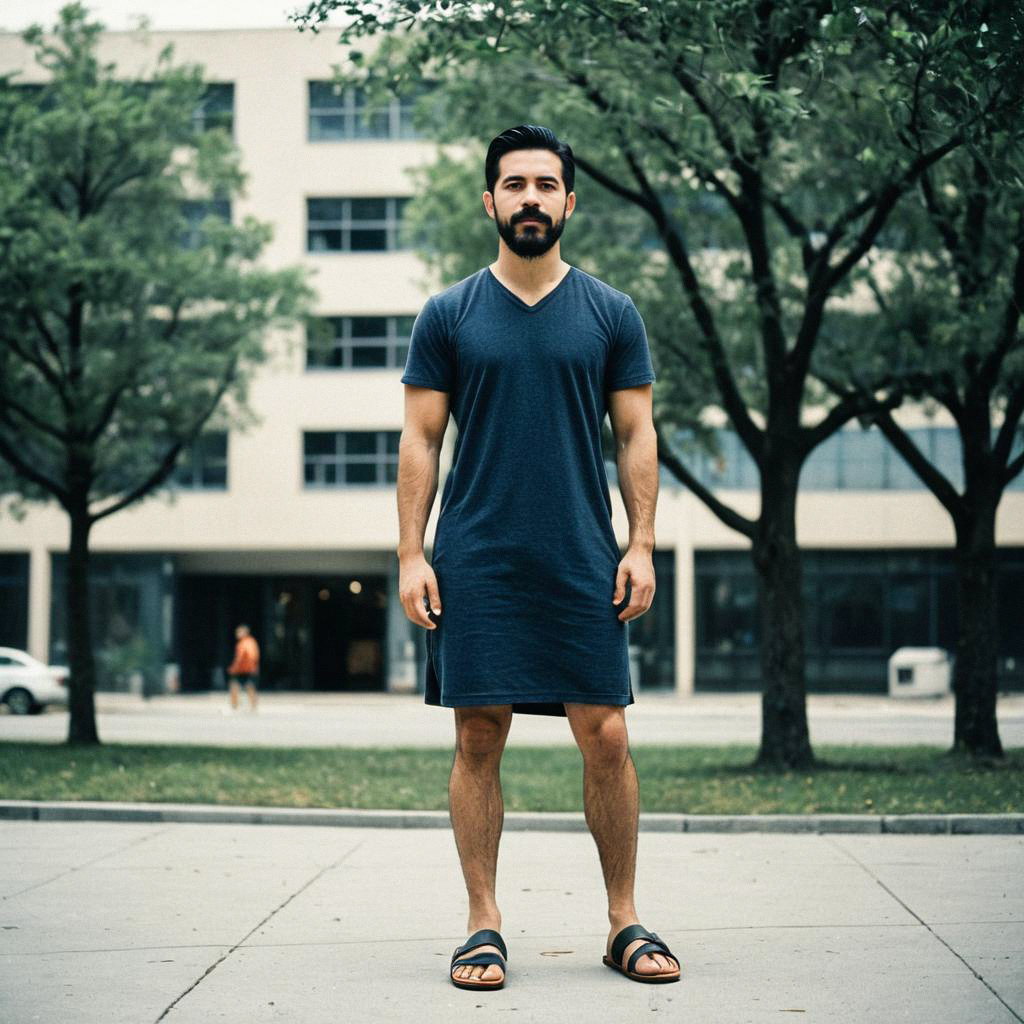 Confident Man in Casual Dress Outdoors Confident Man in Casual Dress Outdoors