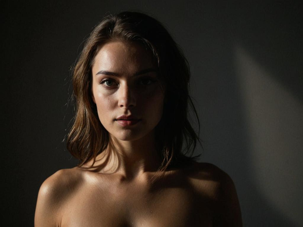 Captivating Portrait of a Woman in Soft Light