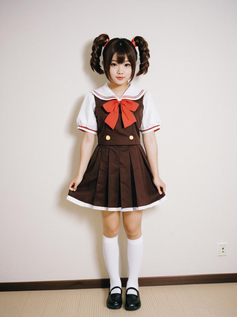Doujima Nanako Cosplay in Classic School Uniform