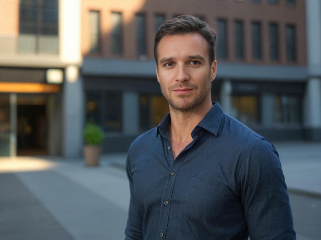 Confident Man in Urban Setting