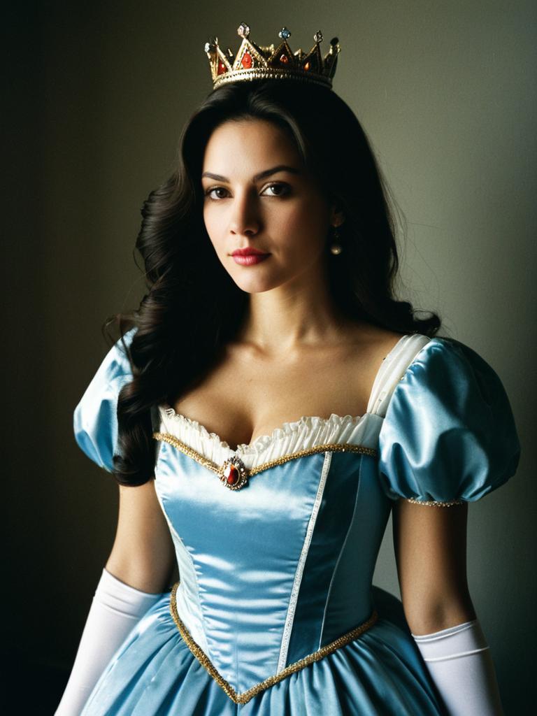 Woman in Classic Princess Costume Waist Up Editorial Photo