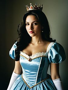 Woman in Classic Princess Costume Waist Up Editorial Photo