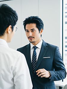 Asian Businessmen Having Professional Discussion in Modern Office