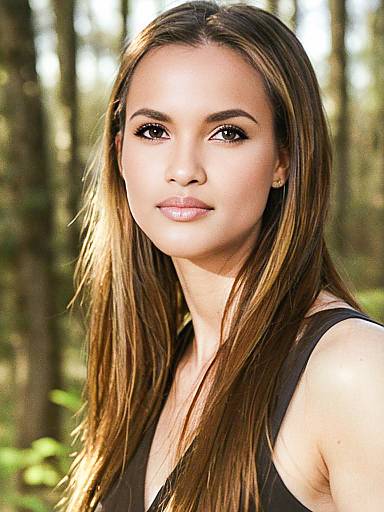 Beautiful Woman in Serene Forest