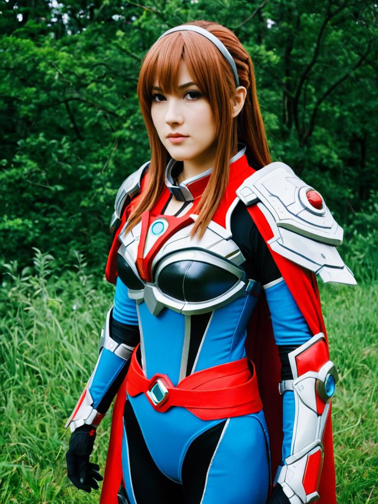 Realistic Celica Cosplay from Xenoblade Chronicles by Woman in Armor Costume
