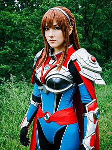 Realistic Celica Cosplay from Xenoblade Chronicles by Woman in Armor Costume