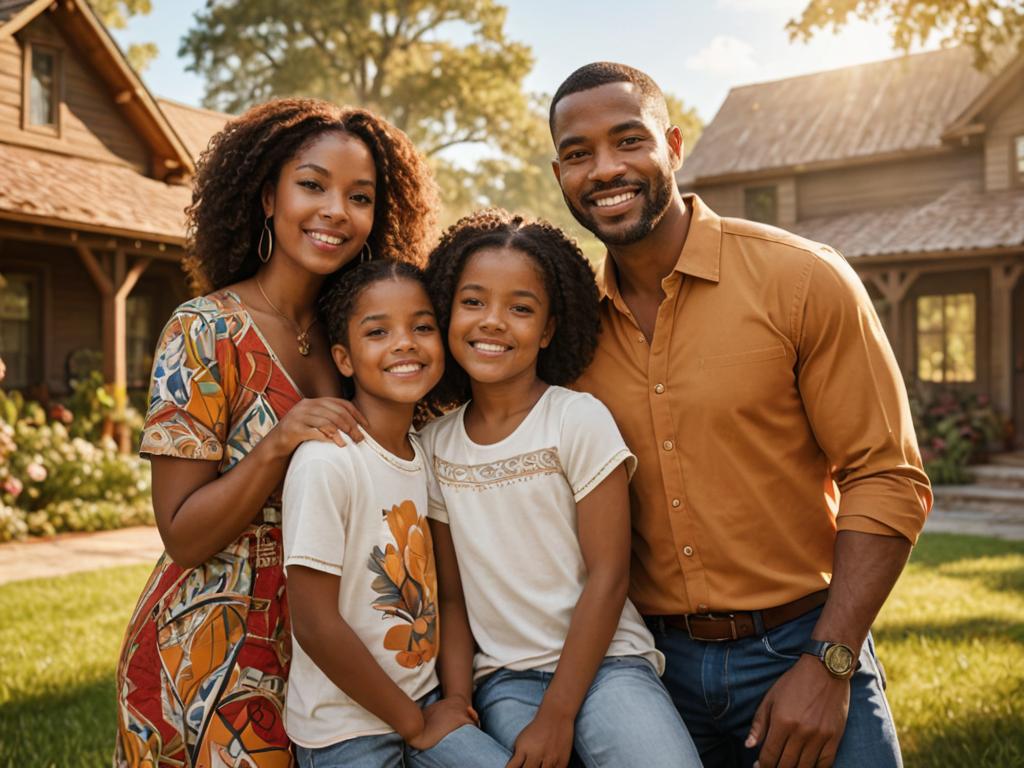 Joyful African American Family Photoshoot