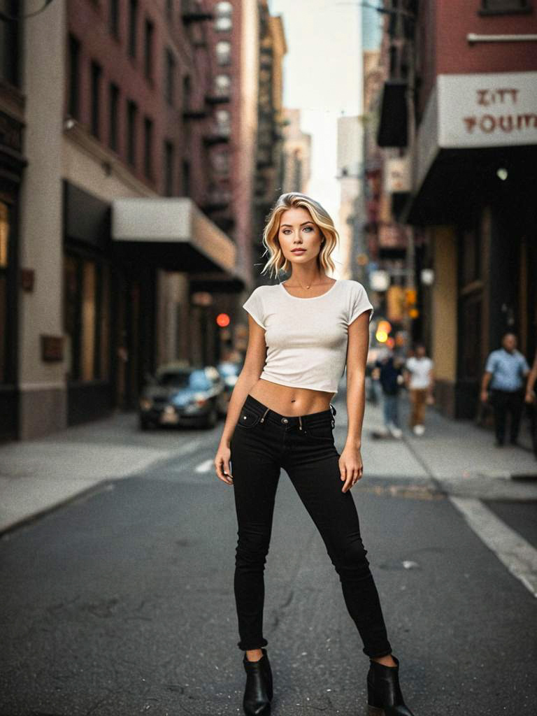 Stylish Woman in Urban Street