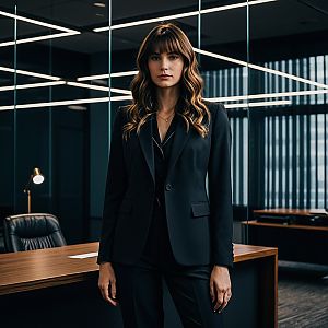 Confident Woman in Modern Office