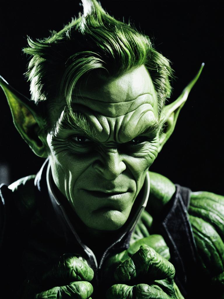 Green Goblin Character Close-Up Portrait from Harry Osborn