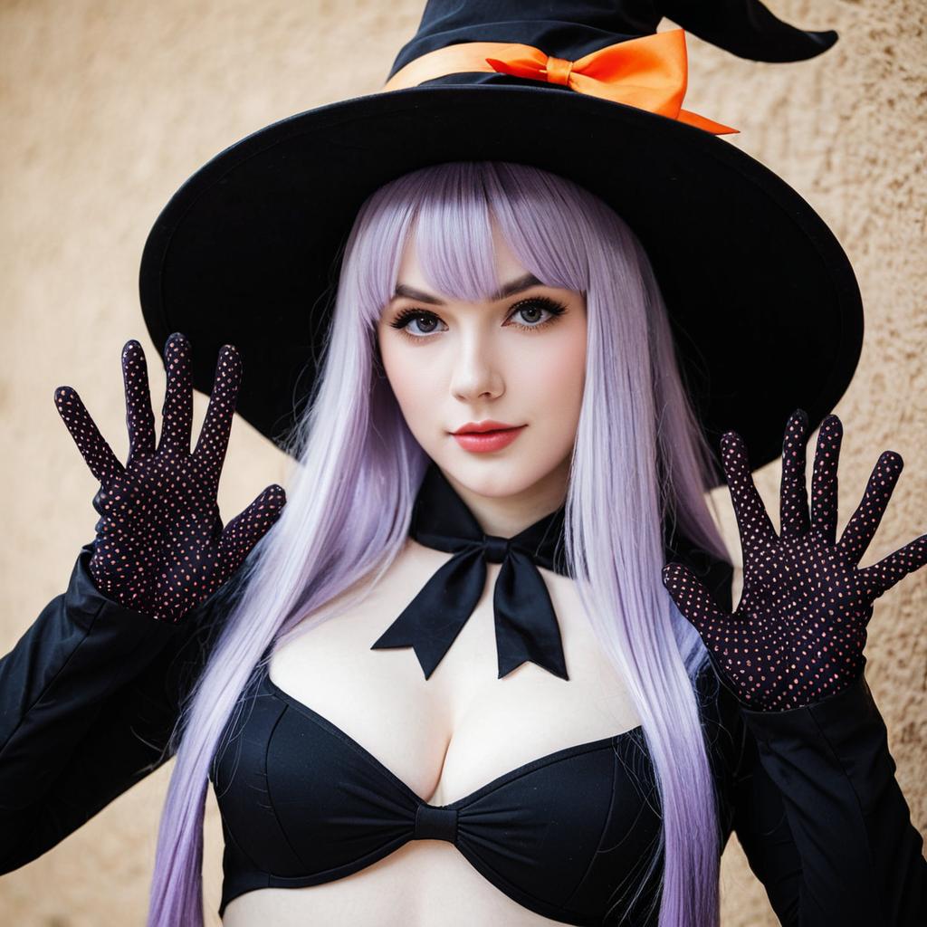 Abigail Williams Third Ascension Cosplay with Lavender Hair and Witch Hat