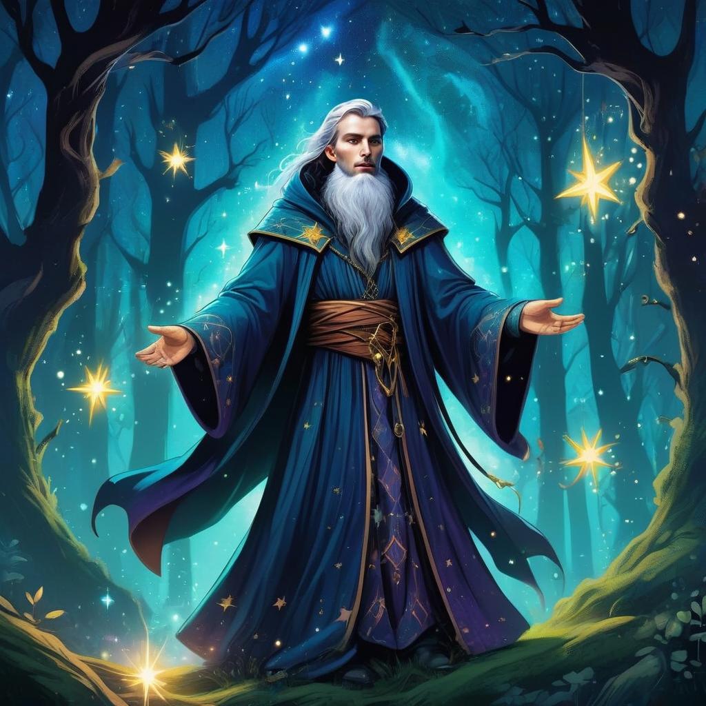 Mystical Man in Enchanted Forest Mystical Man in Enchanted Forest