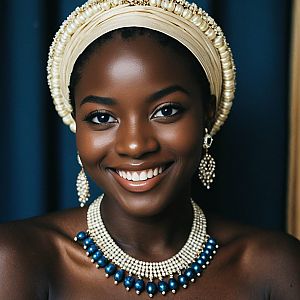 Radiant African Woman in Traditional Attire