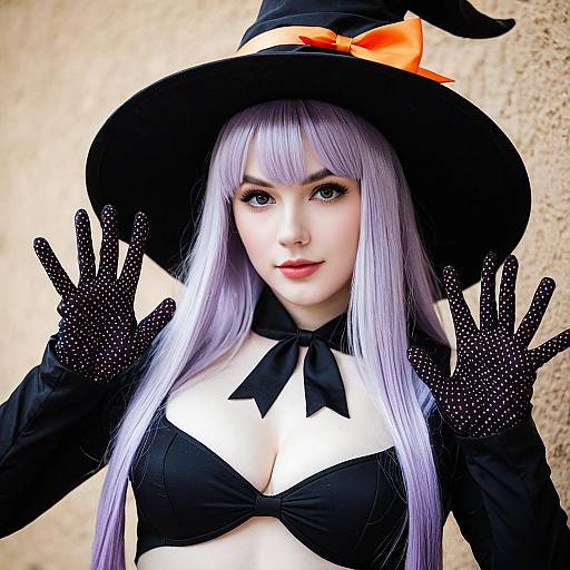 Abigail Williams Third Ascension Cosplay with Lavender Hair and Witch Hat