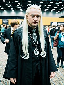 Man in Lucius Malfoy Harry Potter Costume at Cosplay Convention
