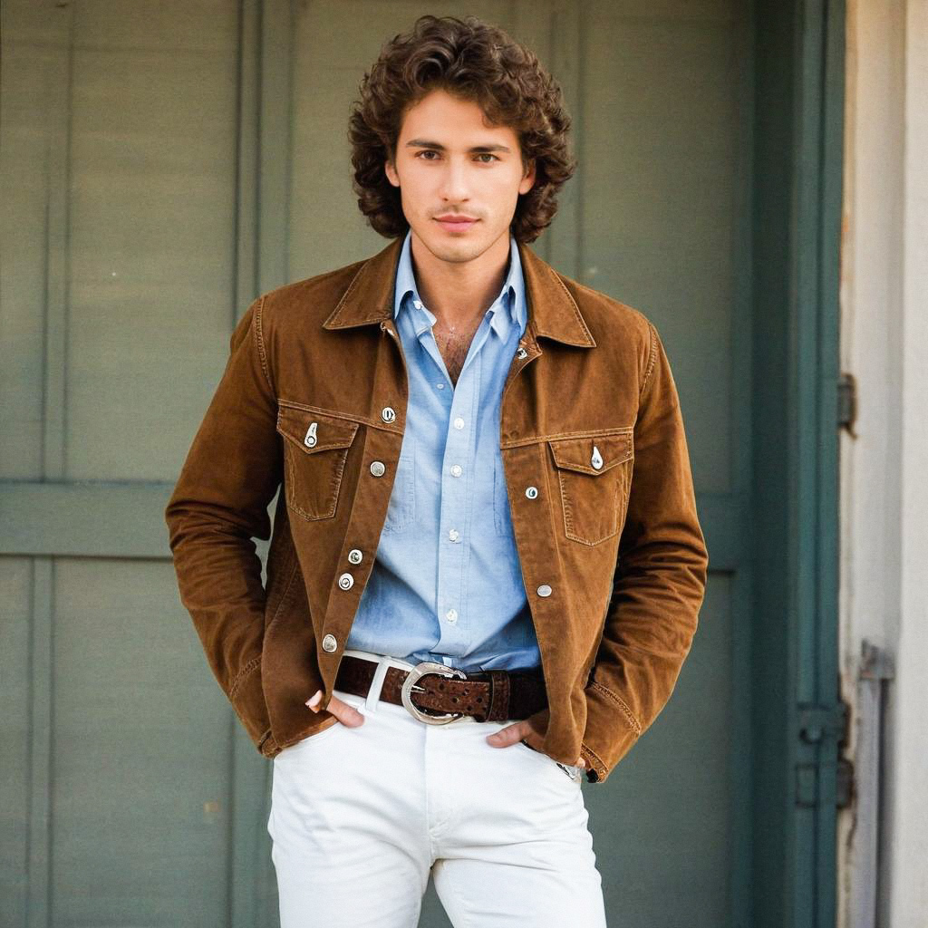 Confident Young Man in Vintage-Inspired Fashion