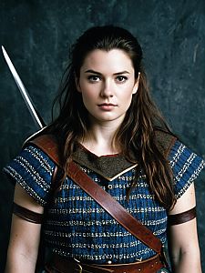 Braveheart-Inspired Woman Warrior Costume Photorealistic Portrait