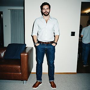 Confident Man in Casual Party Wear