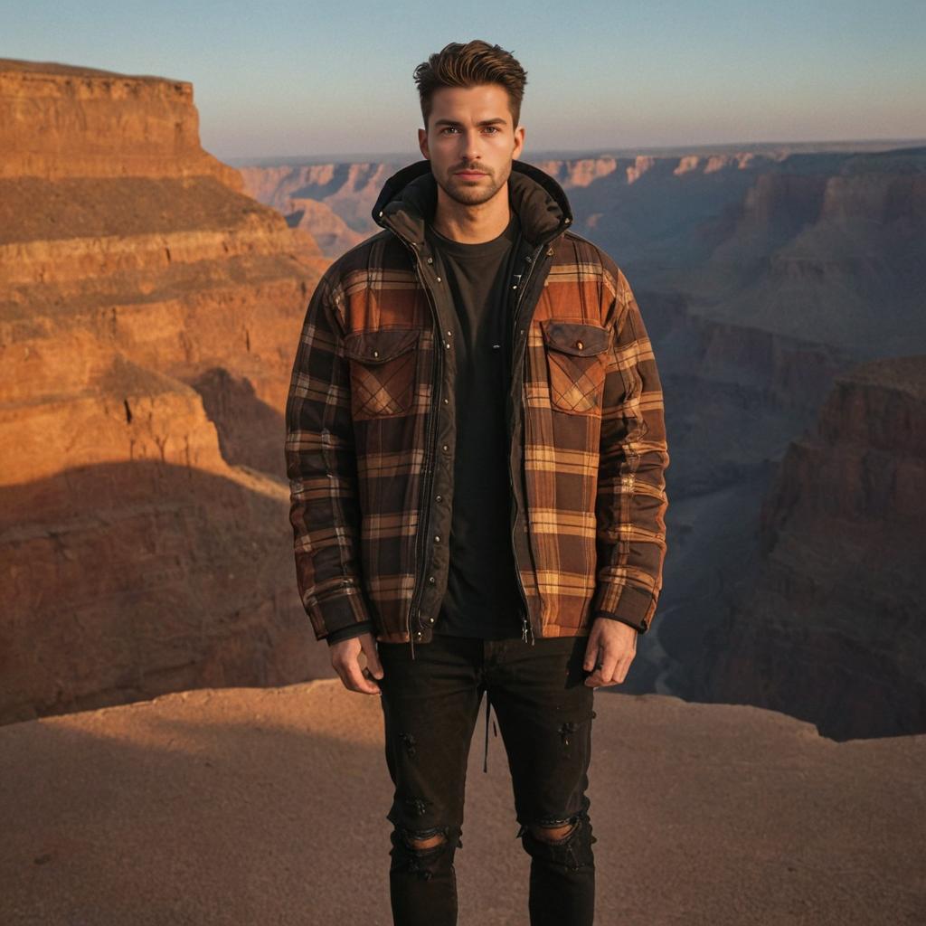 Man at Grand Canyon Sunset